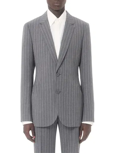 Valentino Garavani Men's Single-Breasted Jacket in Pinstripe Wool - Grey - Size 36 | Thumbnail 3 Valentino Garavani Men's Single-Breasted Jacket in Pinstripe Wool - Grey - Size 36 | Thumbnail 3