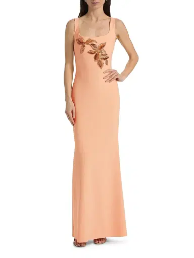Chiara Boni La Petite Robe Women's Lijia Beaded Jersey Trumpet Gown | Thumbnail 2 Chiara Boni La Petite Robe Women's Lijia Beaded Jersey Trumpet Gown | Thumbnail 2