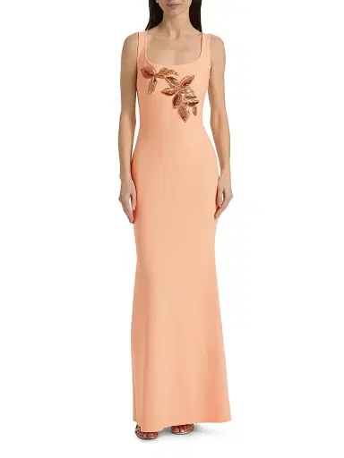 Chiara Boni La Petite Robe Women's Lijia Beaded Jersey Trumpet Gown | Thumbnail 3 Chiara Boni La Petite Robe Women's Lijia Beaded Jersey Trumpet Gown | Thumbnail 3