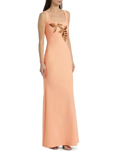 Chiara Boni La Petite Robe Women's Lijia Beaded Jersey Trumpet Gown | Thumbnail 4 Chiara Boni La Petite Robe Women's Lijia Beaded Jersey Trumpet Gown | Thumbnail 4