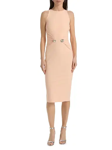 Chiara Boni La Petite Robe Women's Nereo Ruched Sheath Knee-Length Dress | Thumbnail 3