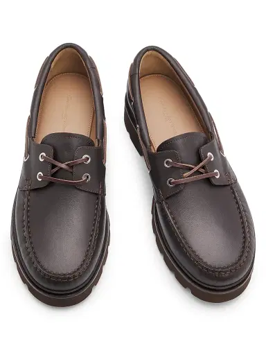 Gianvito Rossi Men's Leather Boat Shoes | Thumbnail 4 Gianvito Rossi Men's Leather Boat Shoes | Thumbnail 4
