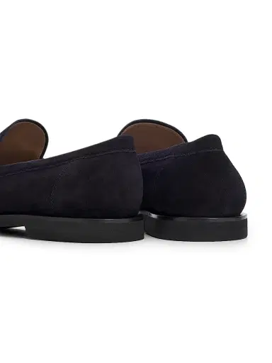 Gianvito Rossi Men's Suede Penny Loafers - Dark Blue - Size 12 | Thumbnail 3 Gianvito Rossi Men's Suede Penny Loafers - Dark Blue - Size 12 | Thumbnail 3