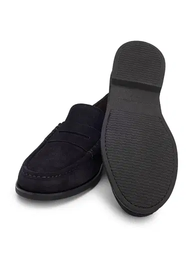 Gianvito Rossi Men's Suede Penny Loafers - Dark Blue - Size 12 | Thumbnail 6 Gianvito Rossi Men's Suede Penny Loafers - Dark Blue - Size 12 | Thumbnail 6