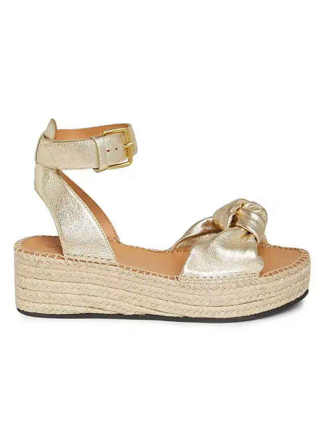 Odissì Women's Bella 45MM Leather Espadrille Sandals - Light Gold