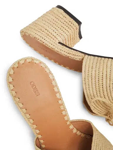 Odissì Women's Odett 45MM Bow-Detailed Woven Mules - Natural - Size 9 | Thumbnail 6