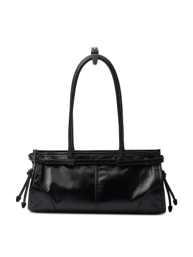 Prada Women's Bonnie Leather Top Handle Bag - Black | Thumbnail 5 Prada Women's Bonnie Leather Top Handle Bag - Black | Thumbnail 5