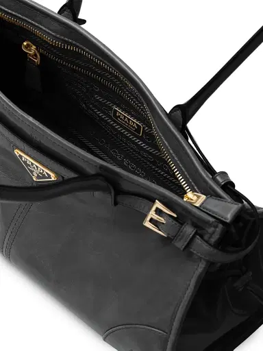 Prada Women's Bonnie Leather Top Handle Bag - Black | Thumbnail 6 Prada Women's Bonnie Leather Top Handle Bag - Black | Thumbnail 6