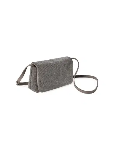 Brunello Cucinelli Women's Precious Flap Crossbody Bag in Grained Leather | Thumbnail 4