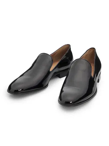 Gianvito Rossi Men's Jean Vernice Patent Leather Loafers - Black - Size 10 | Thumbnail 2