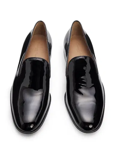 Gianvito Rossi Men's Jean Vernice Patent Leather Loafers - Black - Size 10 | Thumbnail 4