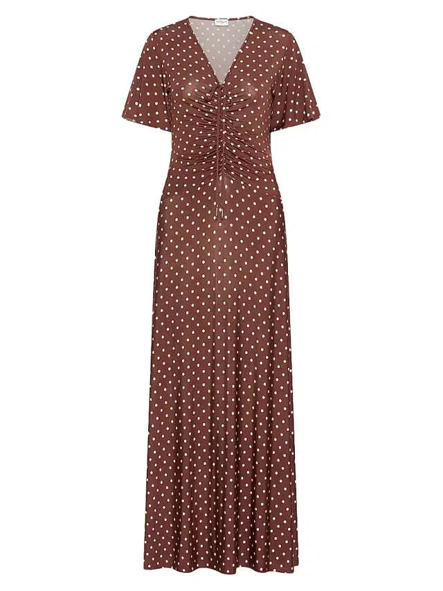 Marella Women's Long Jersey Dress - Brown