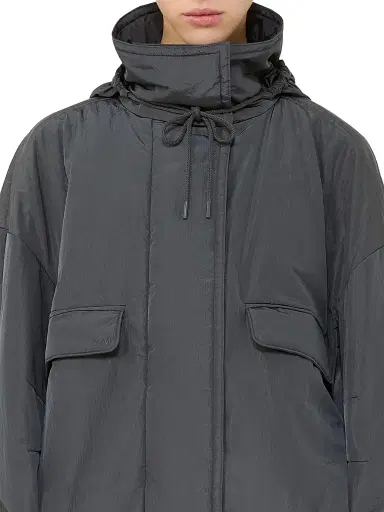 MM Max Mara Women's Technical Crinkle Fabric Bomber Jacket - Dark Grey - Size 16 | Thumbnail 5 MM Max Mara Women's Technical Crinkle Fabric Bomber Jacket - Dark Grey - Size 16 | Thumbnail 5