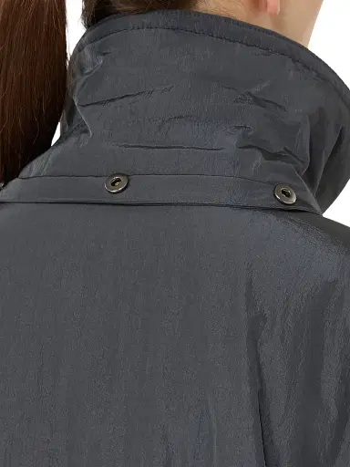 MM Max Mara Women's Technical Crinkle Fabric Bomber Jacket - Dark Grey - Size 16 | Thumbnail 6 MM Max Mara Women's Technical Crinkle Fabric Bomber Jacket - Dark Grey - Size 16 | Thumbnail 6