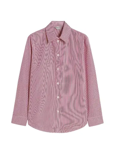 MM Max Mara Women's Cotton Poplin Shirt - Dark Red | Thumbnail 1