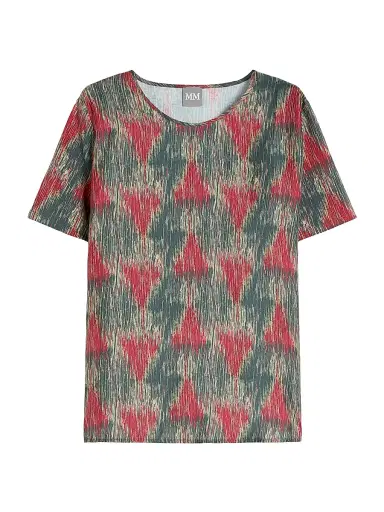MM Max Mara Women's Jersey and Silk T-Shirt - Dark Grey - Size XL | Thumbnail 1 MM Max Mara Women's Jersey and Silk T-Shirt - Dark Grey - Size XL | Thumbnail 1
