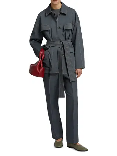MM Max Mara Women's Denim Jersey Saharan Jacket - Dark Grey - Size XL | Thumbnail 2