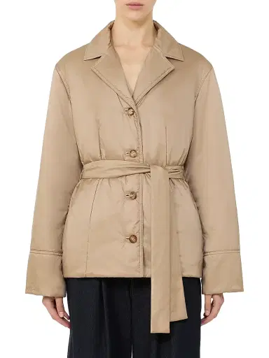 MM Max Mara Women's Padded Light Nylon Jacket - Beige - Size 14 | Thumbnail 2