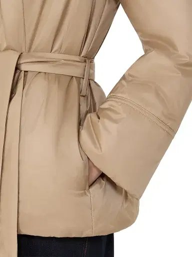 MM Max Mara Women's Padded Light Nylon Jacket - Beige - Size 14 | Thumbnail 4