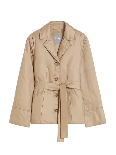 MM Max Mara Women's Padded Light Nylon Jacket - Beige - Size 14 | Thumbnail 1
