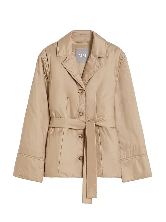 Women's Padded Light Nylon Jacket - Beige