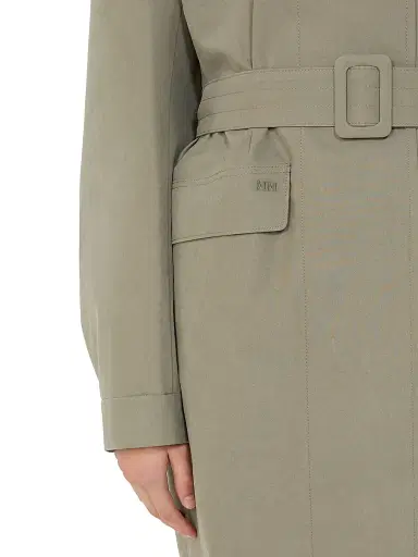 MM Max Mara Women's Water Repellent Gabardine Trench Coat - Horn Grey Green - Size 16 | Thumbnail 5