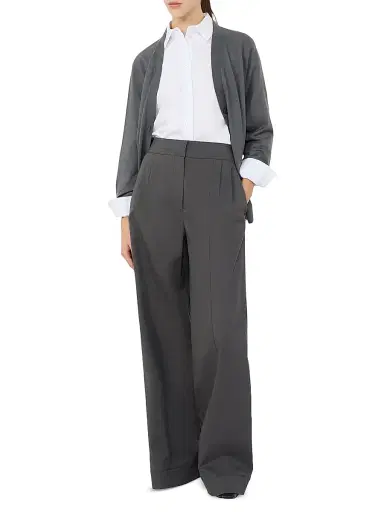 MM Max Mara Women's Cotton Satin Shirt - Optical White - Size 14 | Thumbnail 2