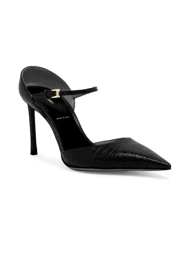 Tom Ford Women's Tejus 85MM Croc-Embossed Leather Mary Jane Pumps - Black - Size 11.5 | Thumbnail 2 Tom Ford Women's Tejus 85MM Croc-Embossed Leather Mary Jane Pumps - Black - Size 11.5 | Thumbnail 2