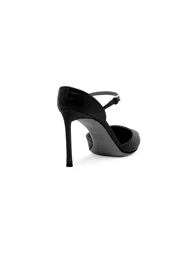 Tom Ford Women's Tejus 85MM Croc-Embossed Leather Mary Jane Pumps - Black - Size 11.5 | Thumbnail 3 Tom Ford Women's Tejus 85MM Croc-Embossed Leather Mary Jane Pumps - Black - Size 11.5 | Thumbnail 3