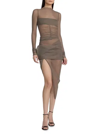 Rick Owens Women's Temple Sheer Bandeau Top - Dust | Thumbnail 2 Rick Owens Women's Temple Sheer Bandeau Top - Dust | Thumbnail 2