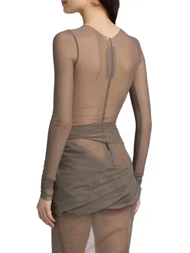 Rick Owens Women's Temple Sheer Bandeau Top - Dust | Thumbnail 5 Rick Owens Women's Temple Sheer Bandeau Top - Dust | Thumbnail 5