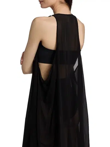Rick Owens Women's Silk Oversized Tank Gown - Black - Size 6 | Thumbnail 6 Rick Owens Women's Silk Oversized Tank Gown - Black - Size 6 | Thumbnail 6