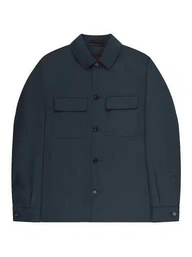 Slowear Men's Stretch-Cotton Twill Crepe Overshirt | Thumbnail 1 Slowear Men's Stretch-Cotton Twill Crepe Overshirt | Thumbnail 1