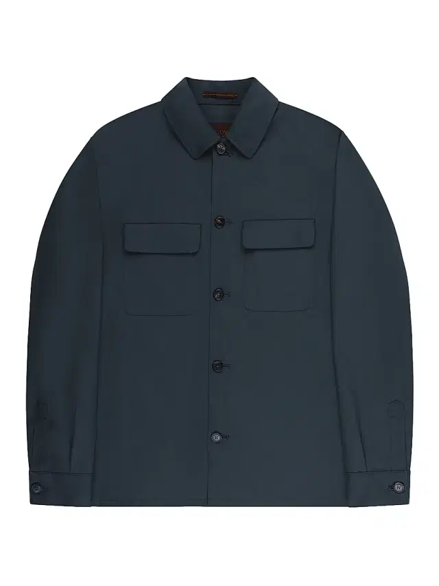 Slowear Men's Stretch-Cotton Twill Crepe Overshirt - Dark Blue - Size 46