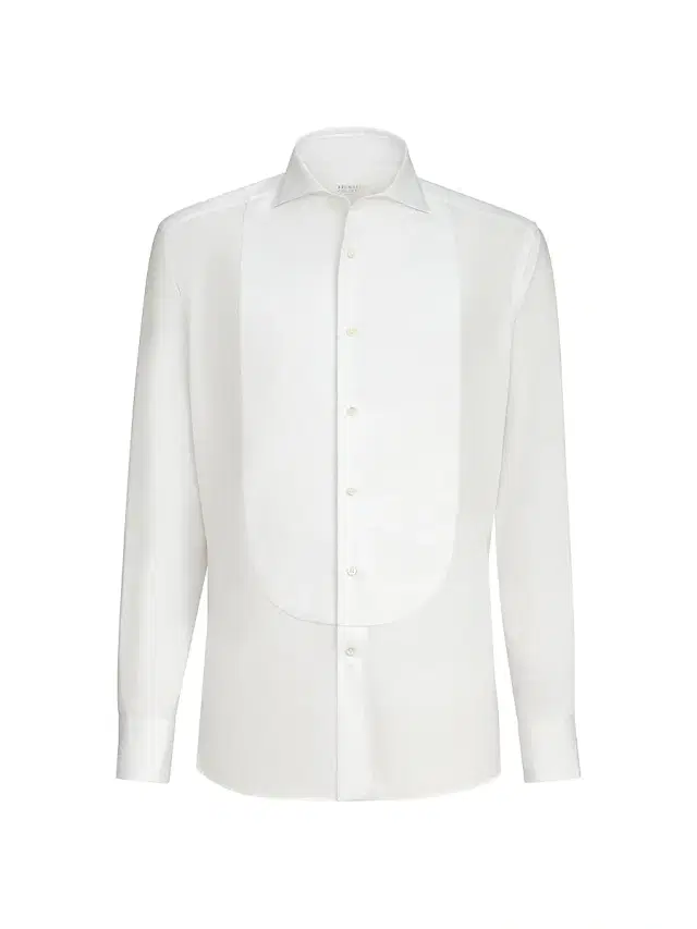 Men's Sea Island Cotton Twill Basic Fit Shirt - White