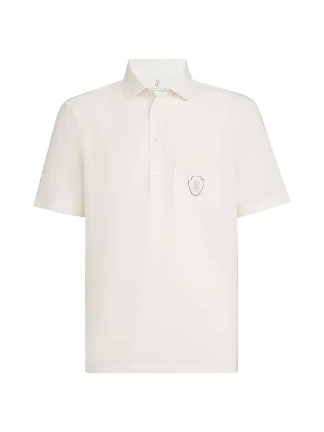 Brunello Cucinelli Men's Lightweight Virgin Wool Polo Shirt - Panama