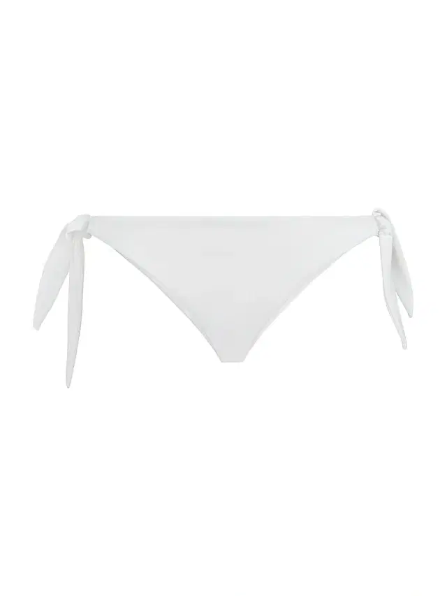 Women's Techno Jersey Bikini Bottoms with Monili - White