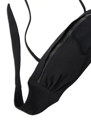 Brunello Cucinelli Women's Techno Jersey Bandeau Bikini Top with Monili | Thumbnail 4 Brunello Cucinelli Women's Techno Jersey Bandeau Bikini Top with Monili | Thumbnail 4
