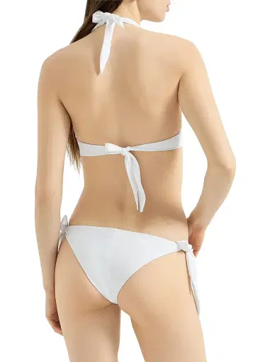 Brunello Cucinelli Women's Techno Jersey Bikini Top with Monili | Thumbnail 3