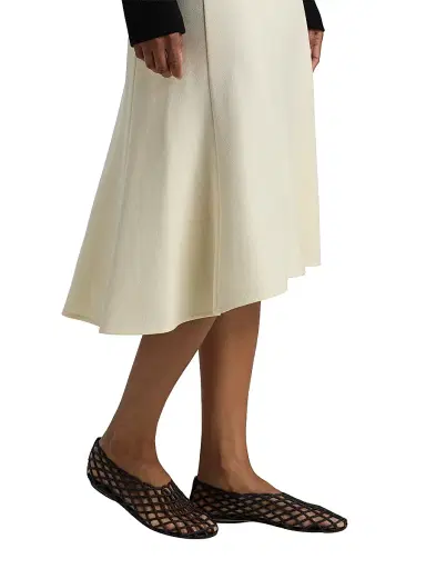 Jil Sander Women's Crepe Textured Midi-Skirt - Chalk | Thumbnail 6 Jil Sander Women's Crepe Textured Midi-Skirt - Chalk | Thumbnail 6