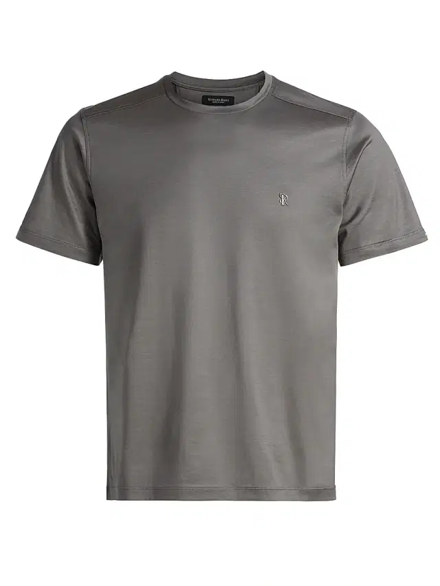 Stefano Ricci Men's Cotton Crewneck T-Shirt - Dark Grey