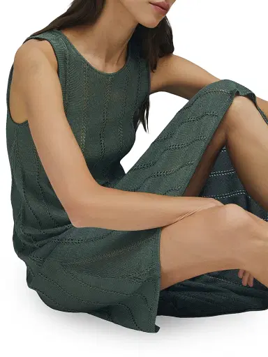Marella Women's Open Knit Asymmetrical Dress | Thumbnail 4 Marella Women's Open Knit Asymmetrical Dress | Thumbnail 4