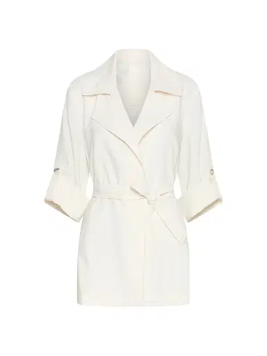 Marella Women's Drawstring Duster Coat - Wool White - Size 10 | Thumbnail 1 Marella Women's Drawstring Duster Coat - Wool White - Size 10 | Thumbnail 1
