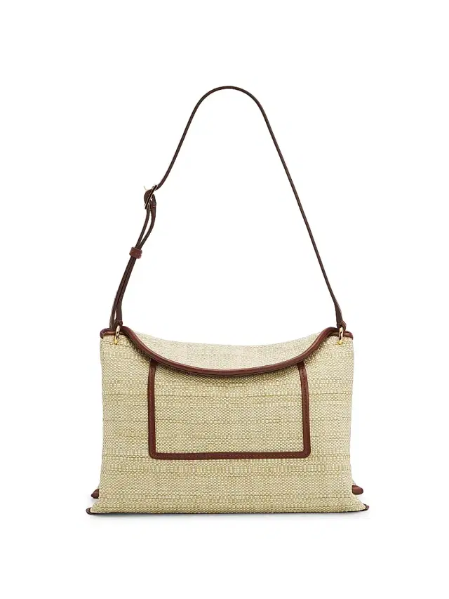 Women's Penelope Raffia Shoulder Bag - Beige Raffia