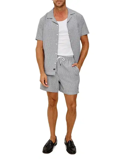 RAILS Men's Amalfi Deck-Striped Seersucker Shirt | Thumbnail 2 RAILS Men's Amalfi Deck-Striped Seersucker Shirt | Thumbnail 2