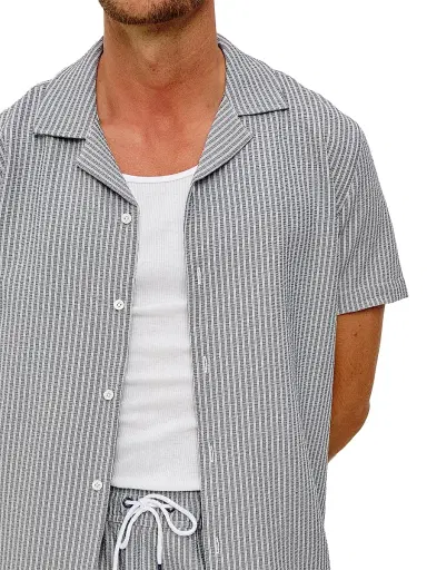 RAILS Men's Amalfi Deck-Striped Seersucker Shirt | Thumbnail 5 RAILS Men's Amalfi Deck-Striped Seersucker Shirt | Thumbnail 5