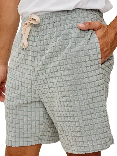 Rails Men's Nova Drawstring Shorts - Silverline Blue Grid | Thumbnail 5 Rails Men's Nova Drawstring Shorts - Silverline Blue Grid | Thumbnail 5