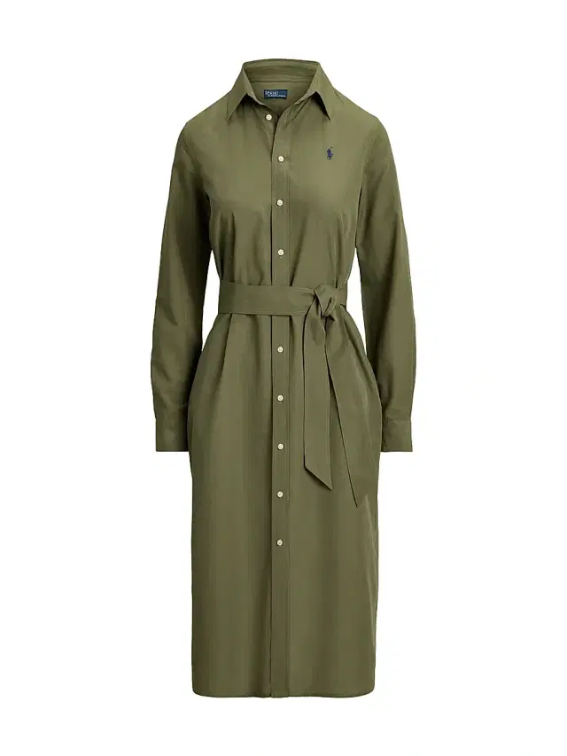 Polo Ralph Lauren Women's Kingsley Cotton-Linen Shirtdress - Supply Olive