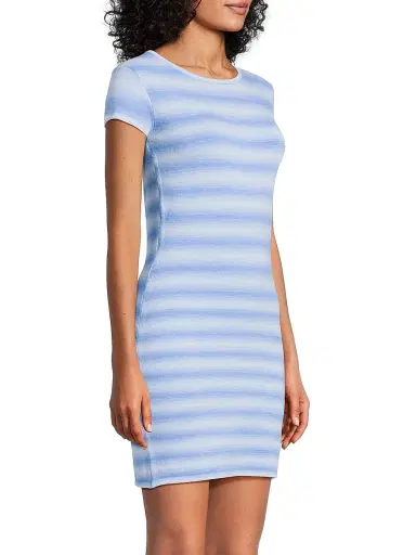 BEACH RIOT Women's Freja Striped Knit Minidress - Sapphire Sea - Size XL | Thumbnail 4