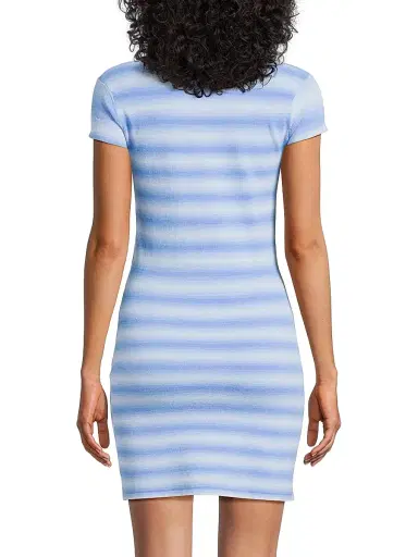 BEACH RIOT Women's Freja Striped Knit Minidress - Sapphire Sea - Size XL | Thumbnail 5